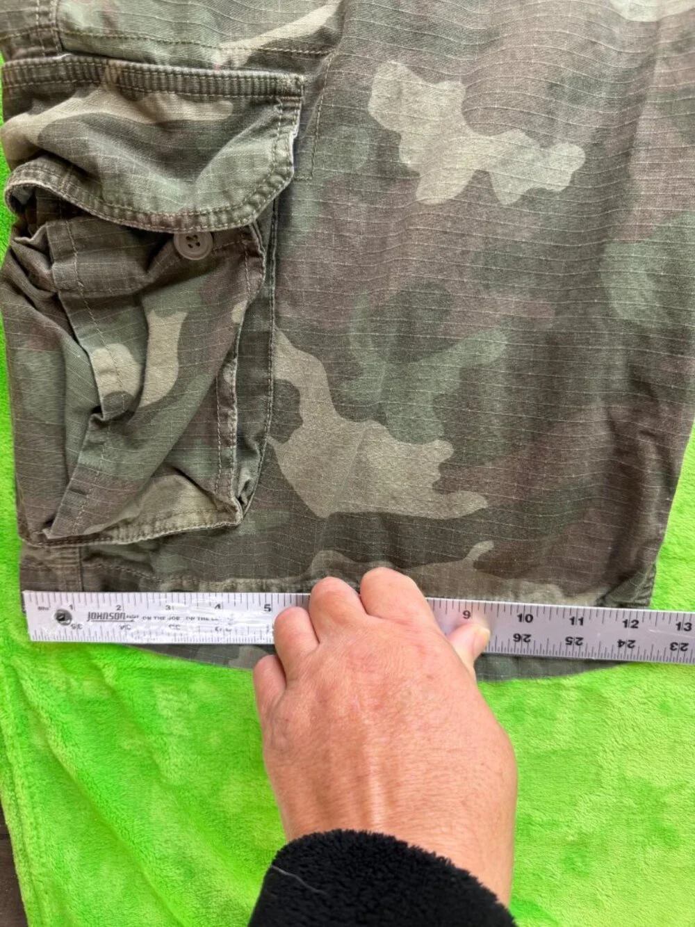 Faded Glory Camo Cargo Shorts Mens Sz 36 Ripstop Utility
